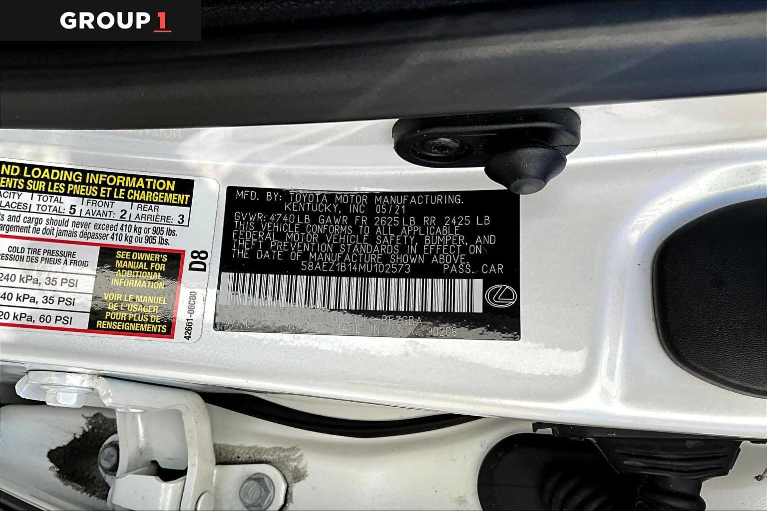 2021 Lexus ES Luxury  Eminent White Pearl at Sterling McCall Lexus of Clear Lake