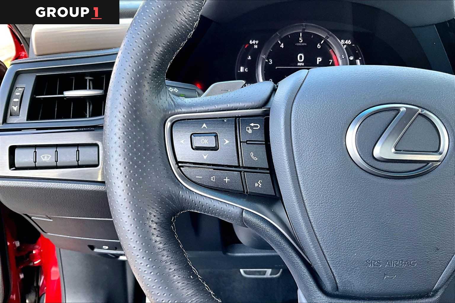 2022 Lexus ES F SPORT  Matador Red Mica at Lexus of Clear Lake