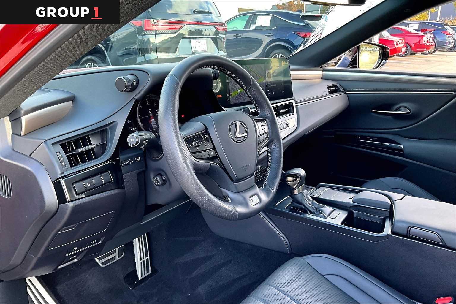 2022 Lexus ES F SPORT  Matador Red Mica at Lexus of Clear Lake