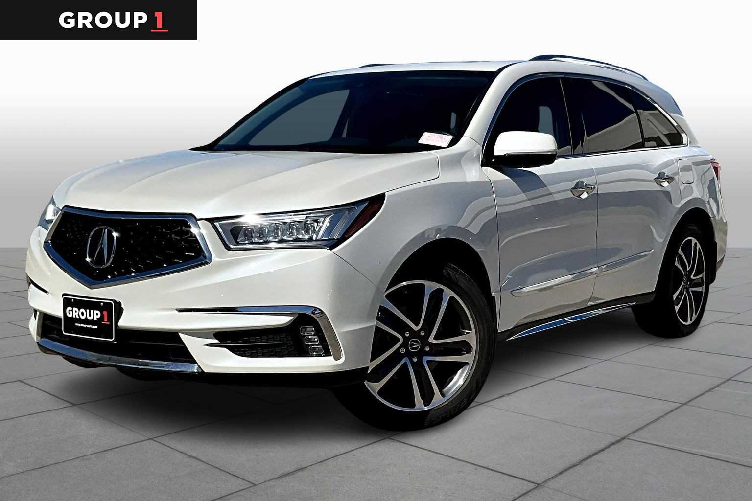 2017 Acura MDX w/Advance Pkg White Diamond Pearl at Sterling McCall Acura