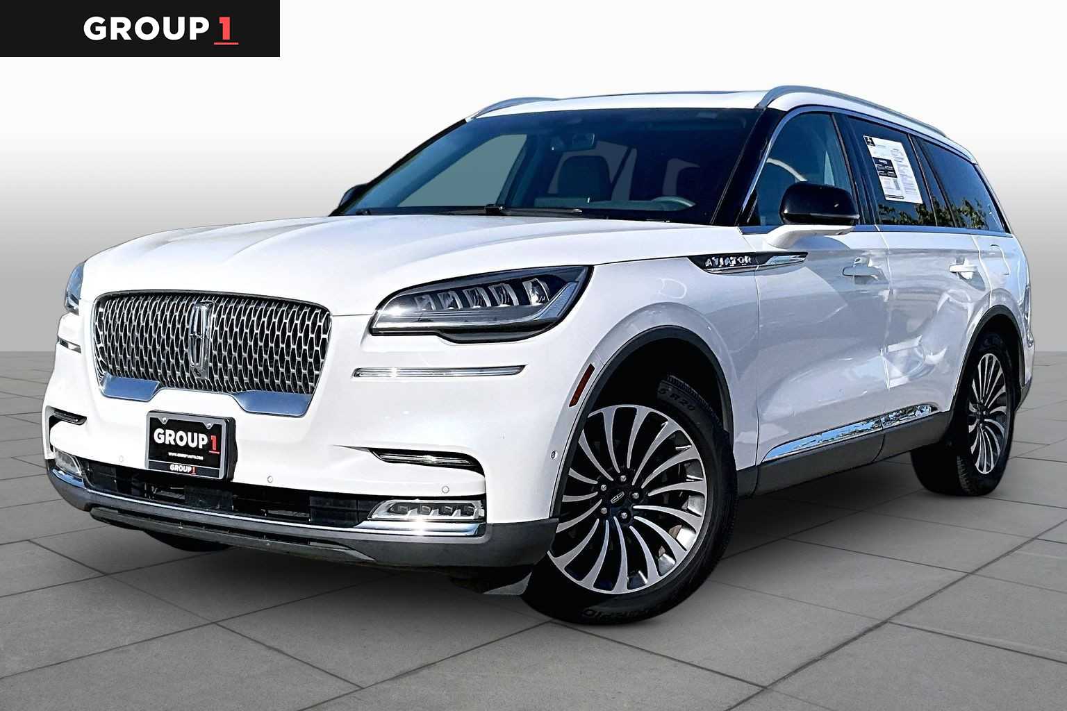 2020 Lincoln Aviator Reserve Pristine White Metallic Tri-Coat at Mercedes-Benz of Houston North
