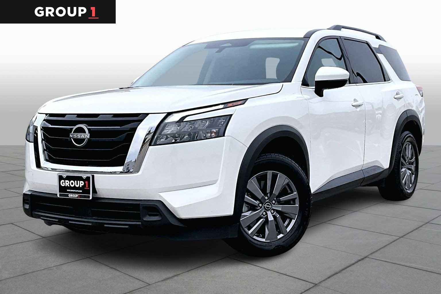 2025 Nissan Pathfinder SV Glacier White at Sterling McCall Nissan