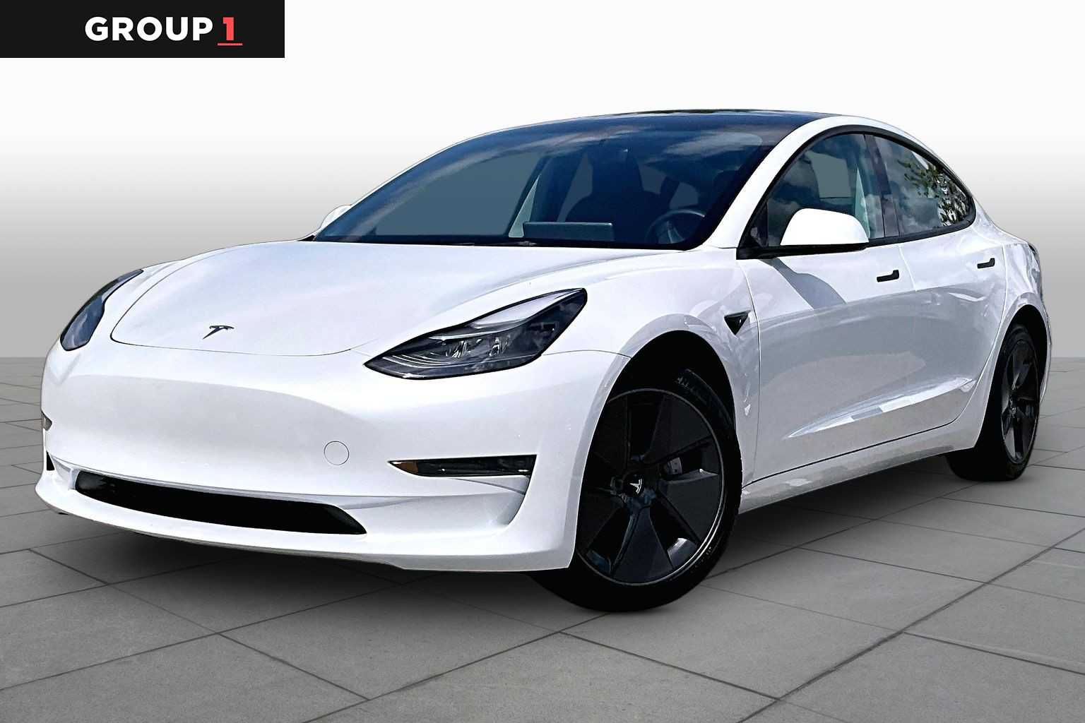 2023 Tesla Model 3  Pearl White Multi-Coat at AutoNation USA Katy