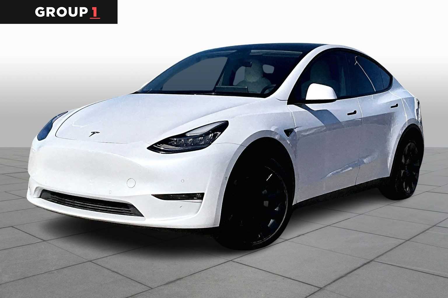 2022 Tesla Model Y Long Range Pearl White Multi-Coat at AutoNation USA Houston