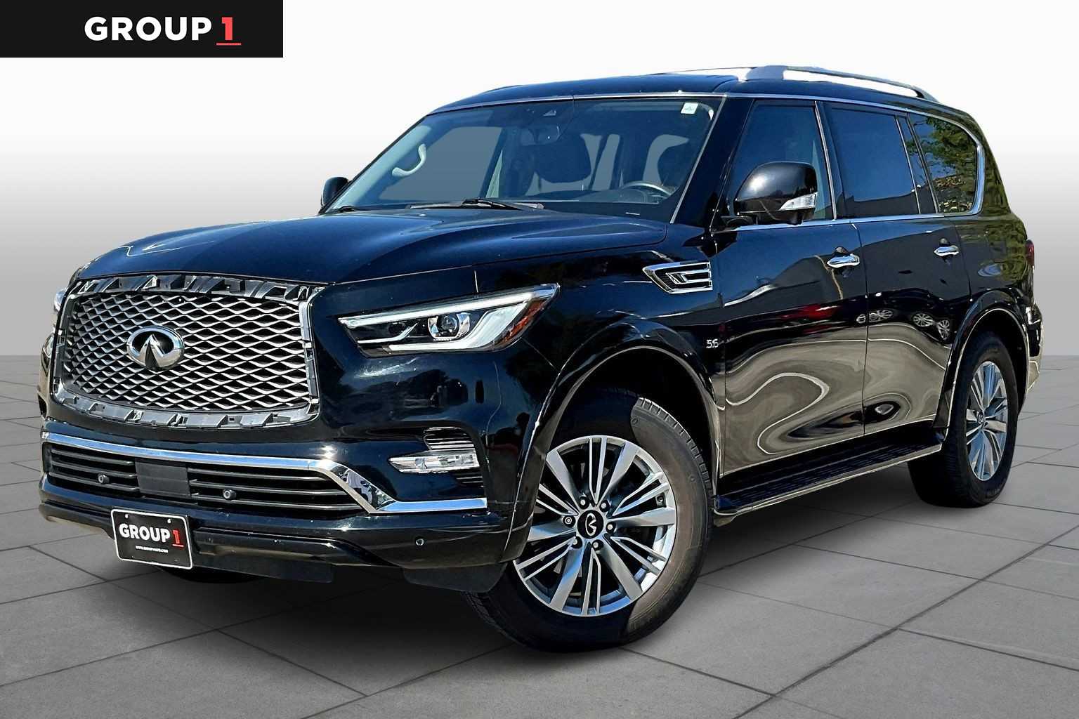 2019 INFINITI QX80 LUXE Black Obsidian at AutoNation Ford Gulf Fwy