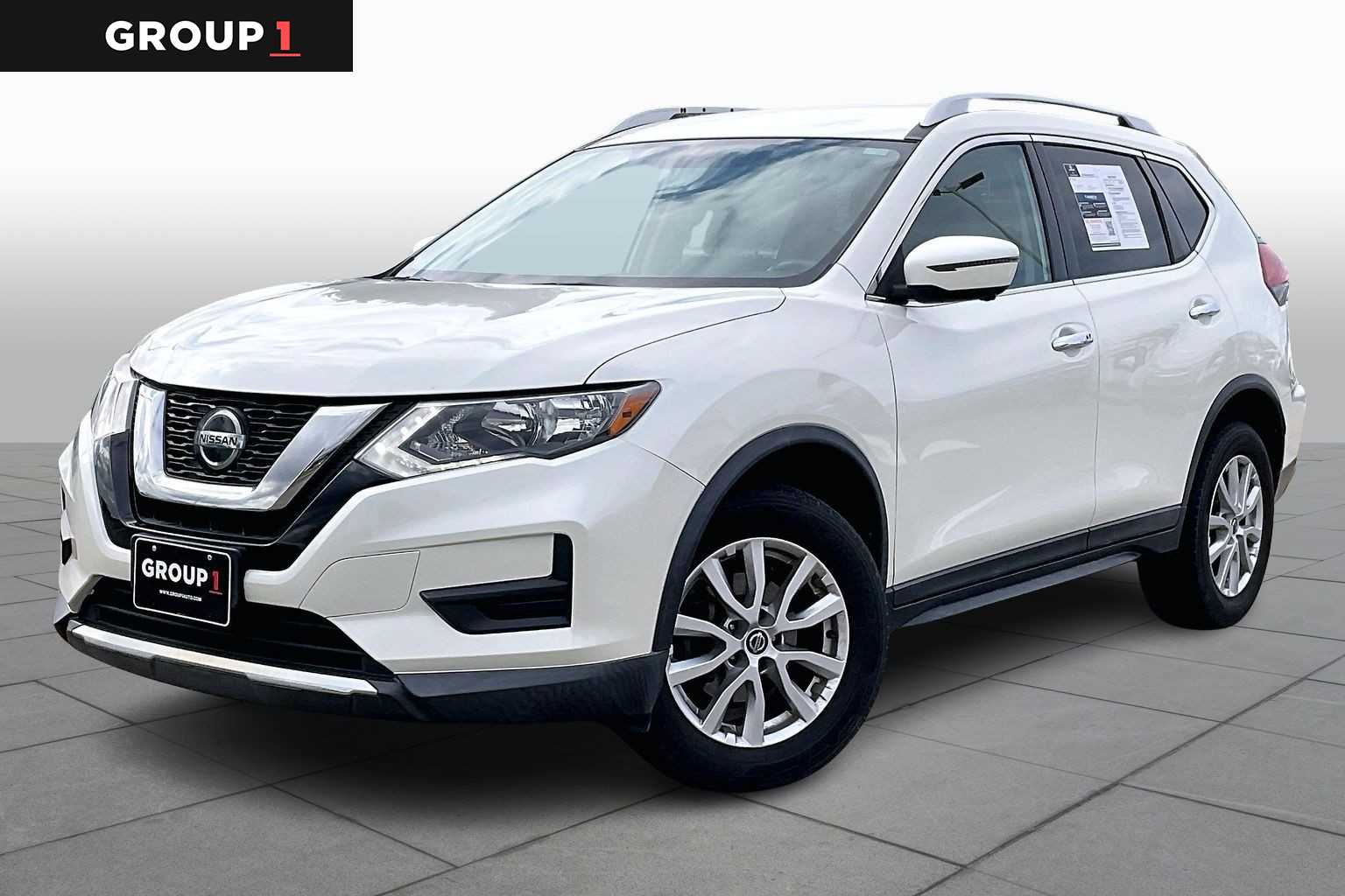 2018 Nissan Rogue SV Pearl White at Mercedes-Benz of Houston North