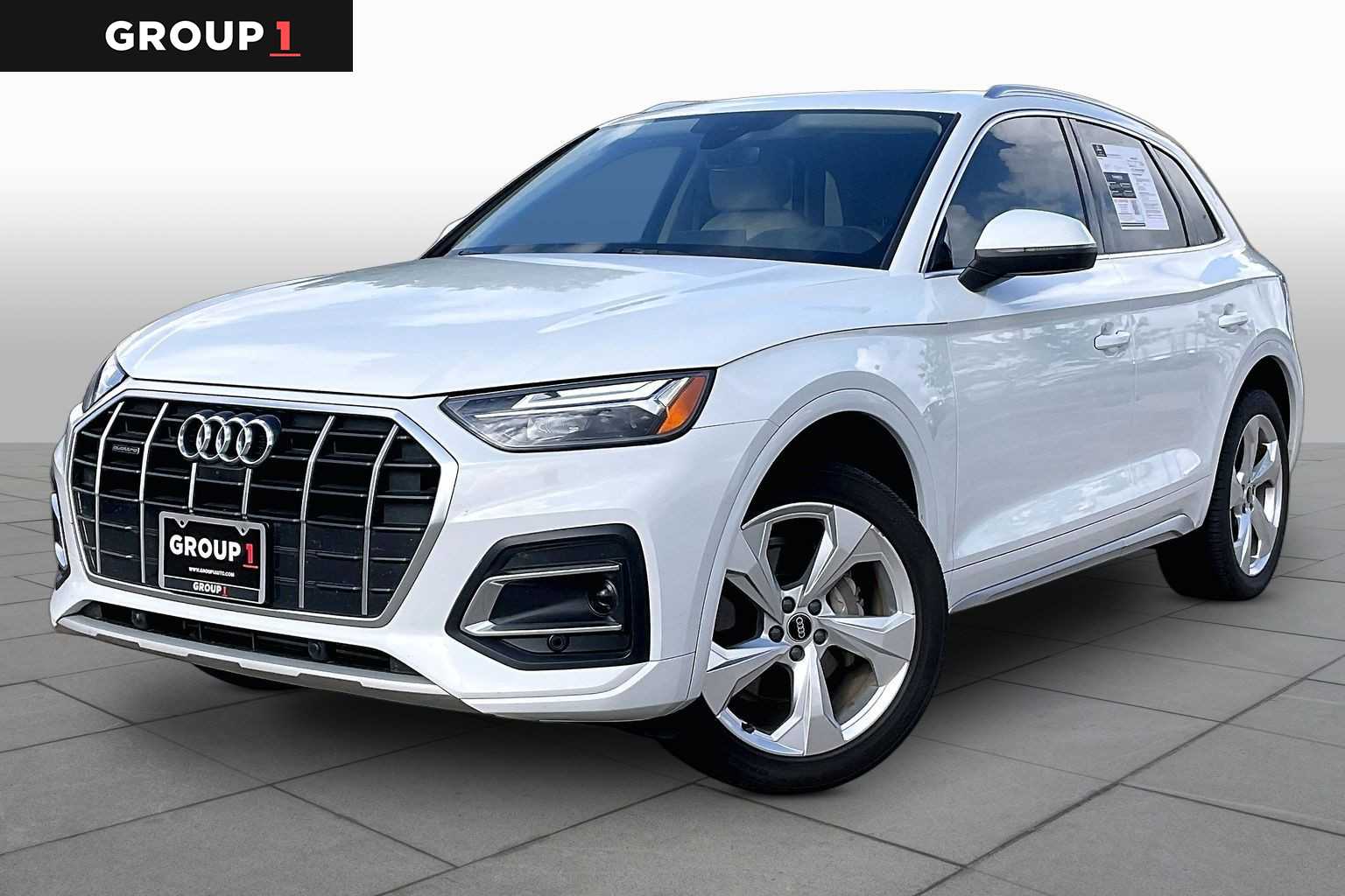 2021 Audi Q5 Premium Plus Glacier White Metallic at Lexus Southwest Houston