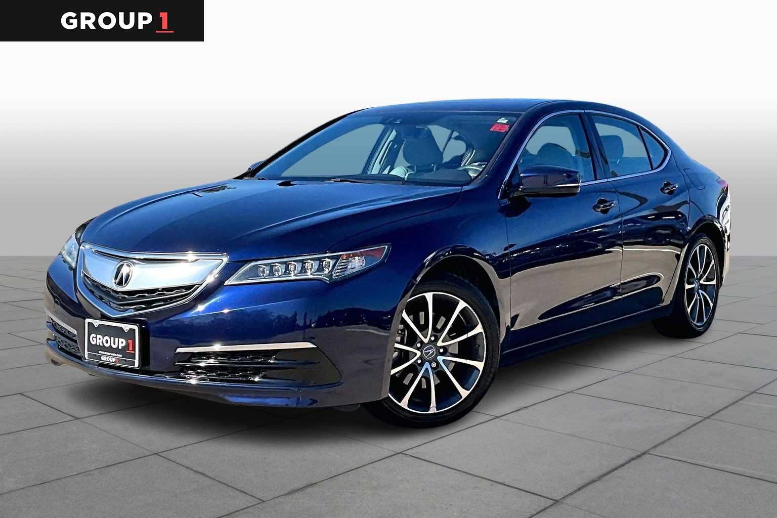 2015 Acura TLX V6 Tech Fathom Blue Pearl at AutoNation Ford Gulf Fwy