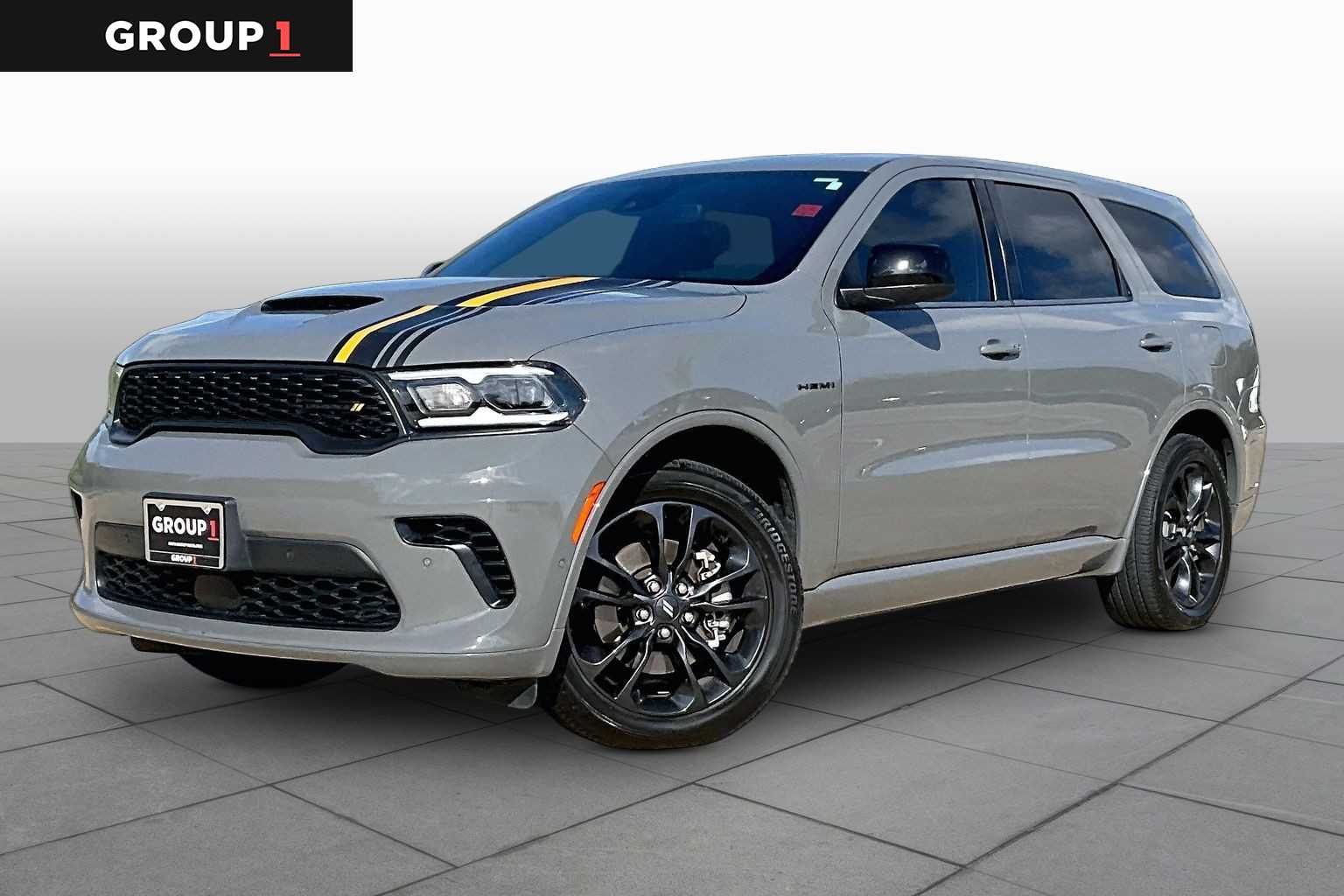 2023 Dodge Durango Hemi Orange Destroyer Gray Clearcoat at AutoNation Chrysler Jeep Dodge Ram Spring