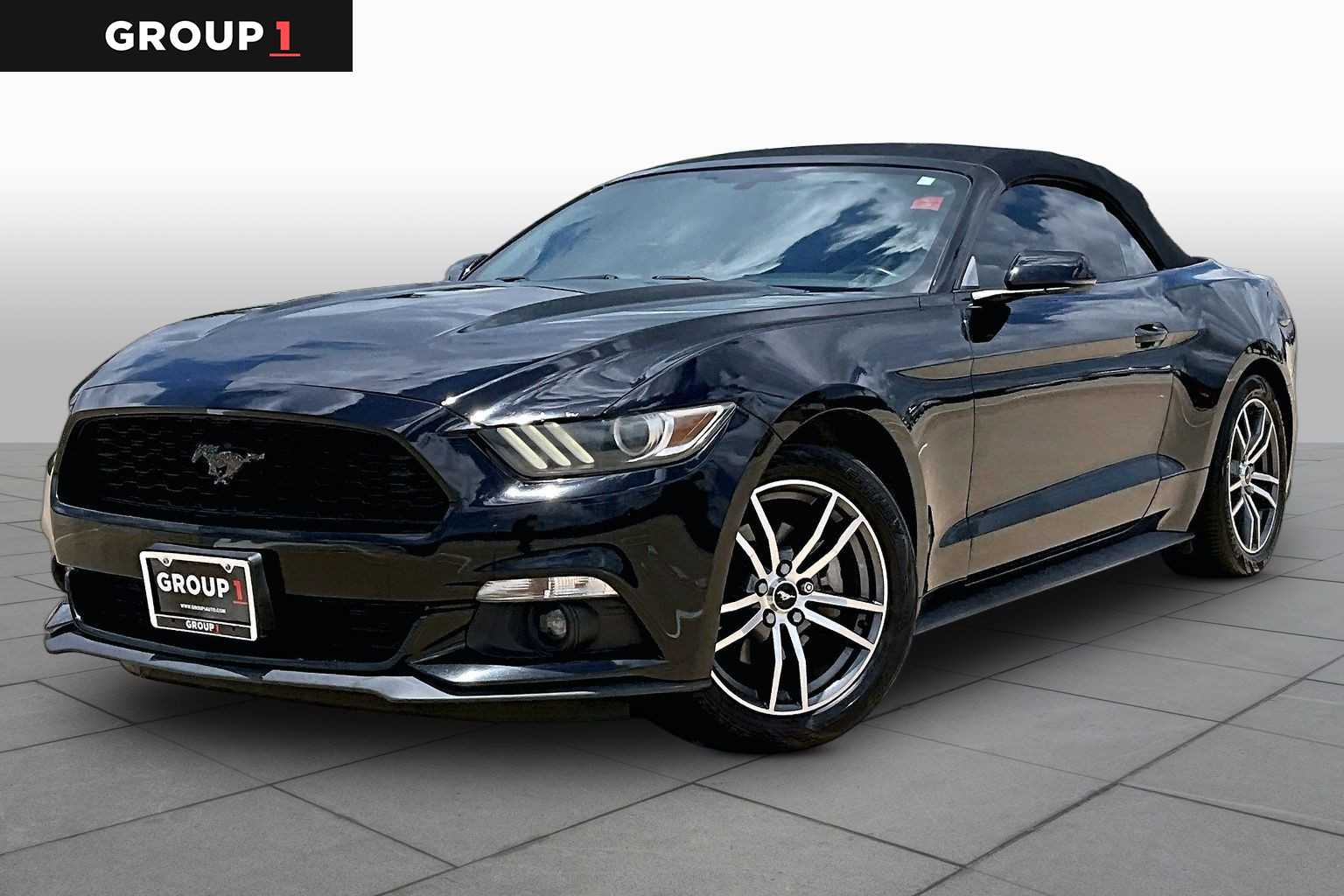 Shadow Black 2016 Ford Mustang EcoBoost Premium Convertible RWD Convertible Rear-Wheel Drive 6-Speed Automatic