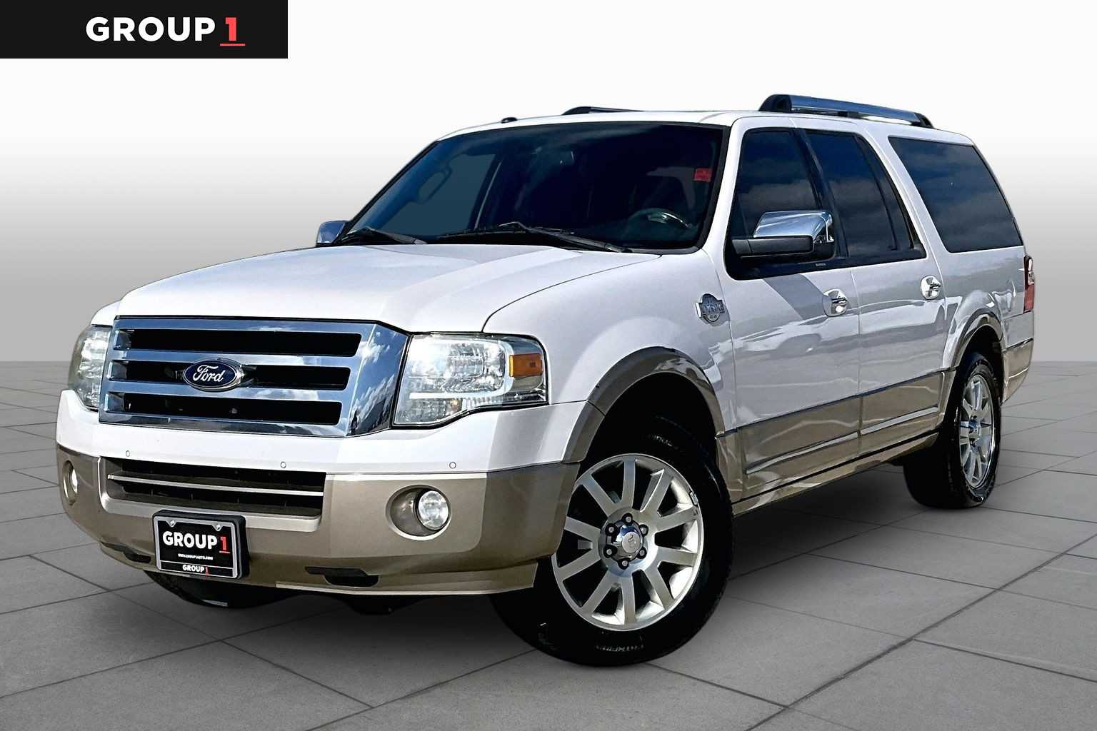 2013 Ford Expedition EL King Ranch White Platinum Metallic Tri-Coat at Sterling McCall Nissan