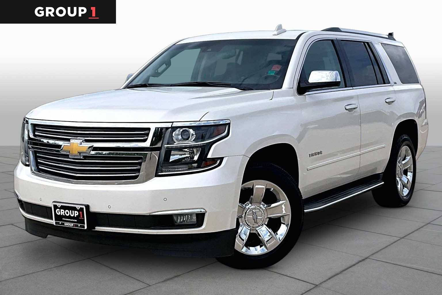 2015 Chevrolet Tahoe LTZ White Diamond Tricoat at Texan GMC Buick