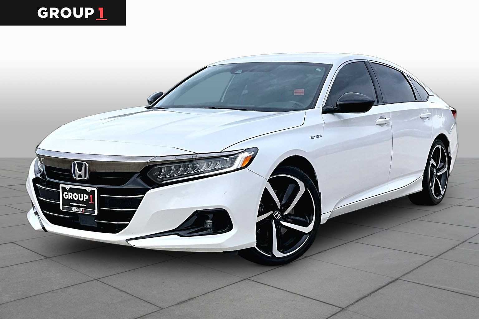 2022 Honda Accord Hybrid Sport Platinum White Pearl at Honda of Clear Lake