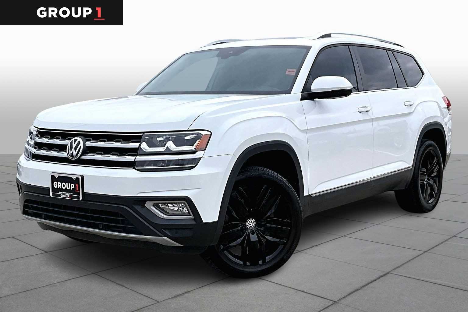 2019 Volkswagen Atlas 3.6L V6 SEL Pure White at Mercedes-Benz of Houston North
