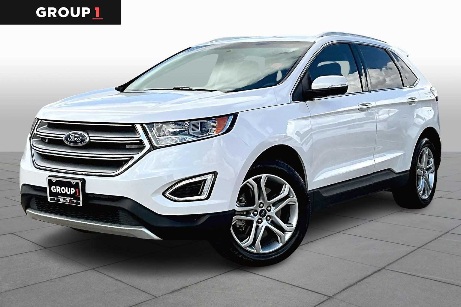 2016 Ford Edge Titanium White Platinum Metallic Tri-Coat at Tomball Ford