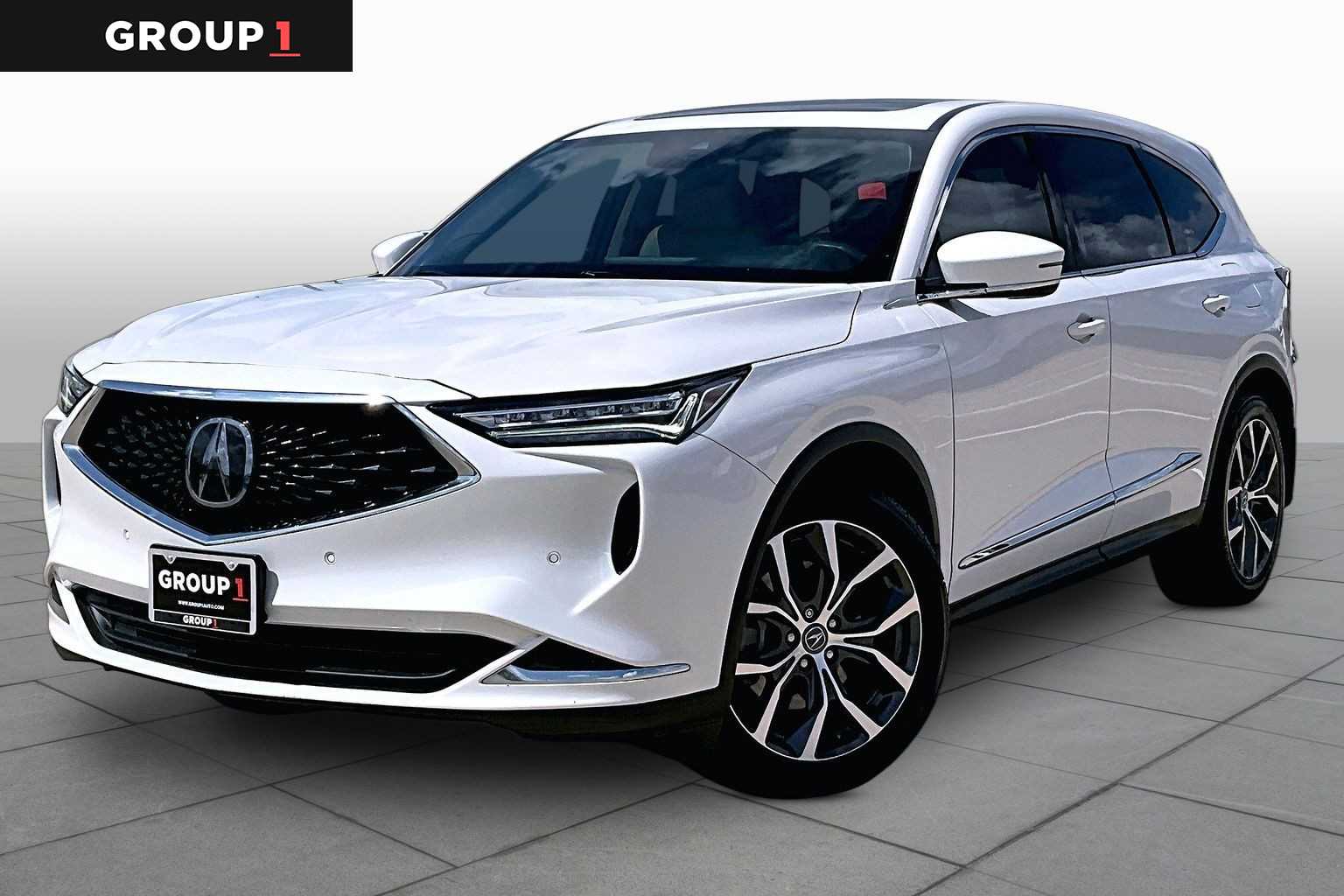 2024 Acura MDX w/Technology Package Platinum White Pearl at AutoNation Chrysler Jeep Dodge Ram Spring
