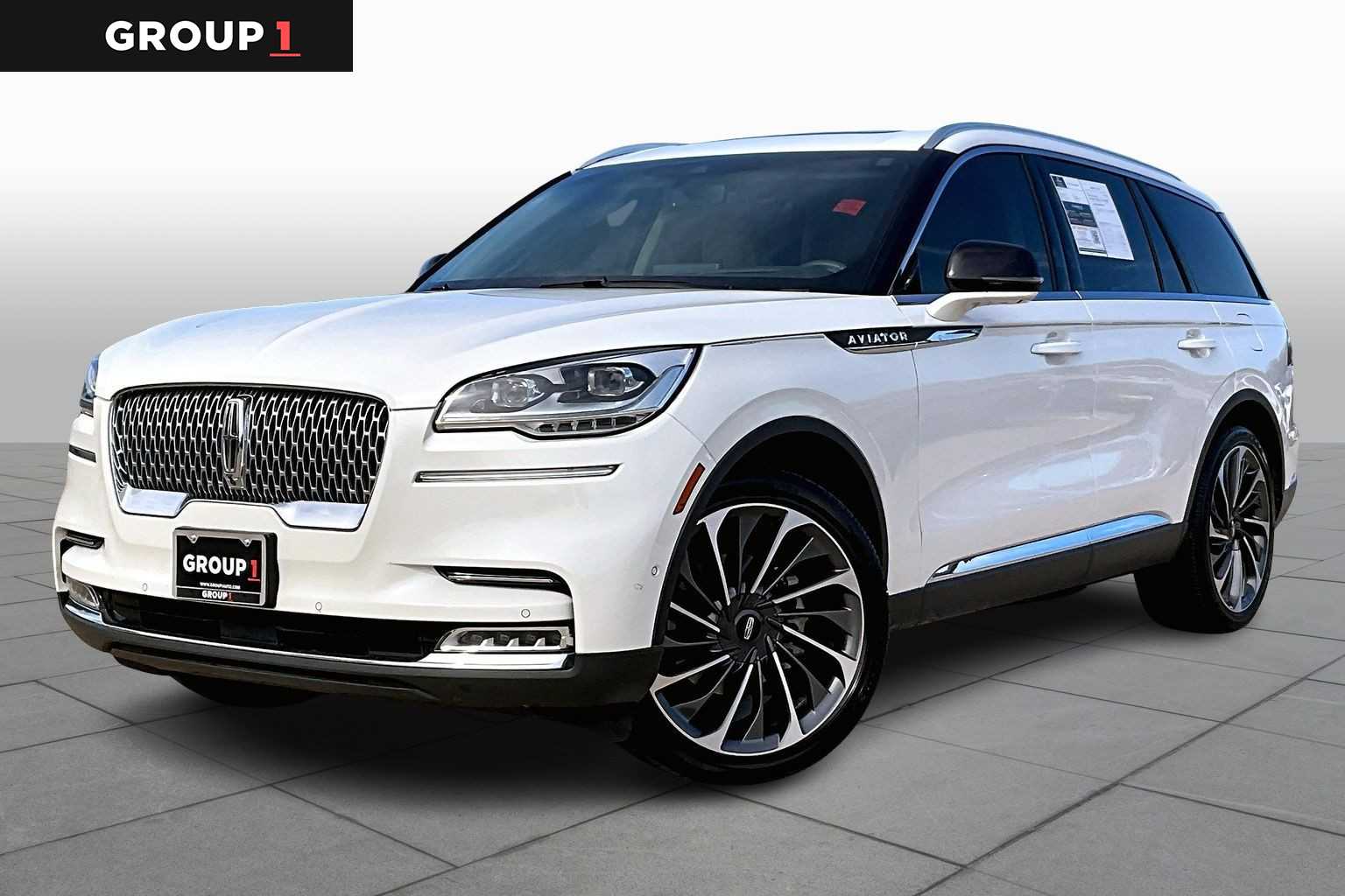 2020 Lincoln Aviator Reserve Pristine White Metallic Tri-Coat at Mercedes-Benz of Houston North
