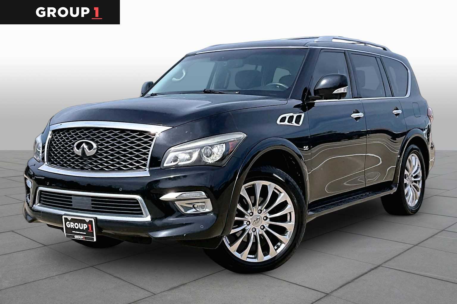 2015 INFINITI QX80  Black Obsidian at AutoNation USA Katy