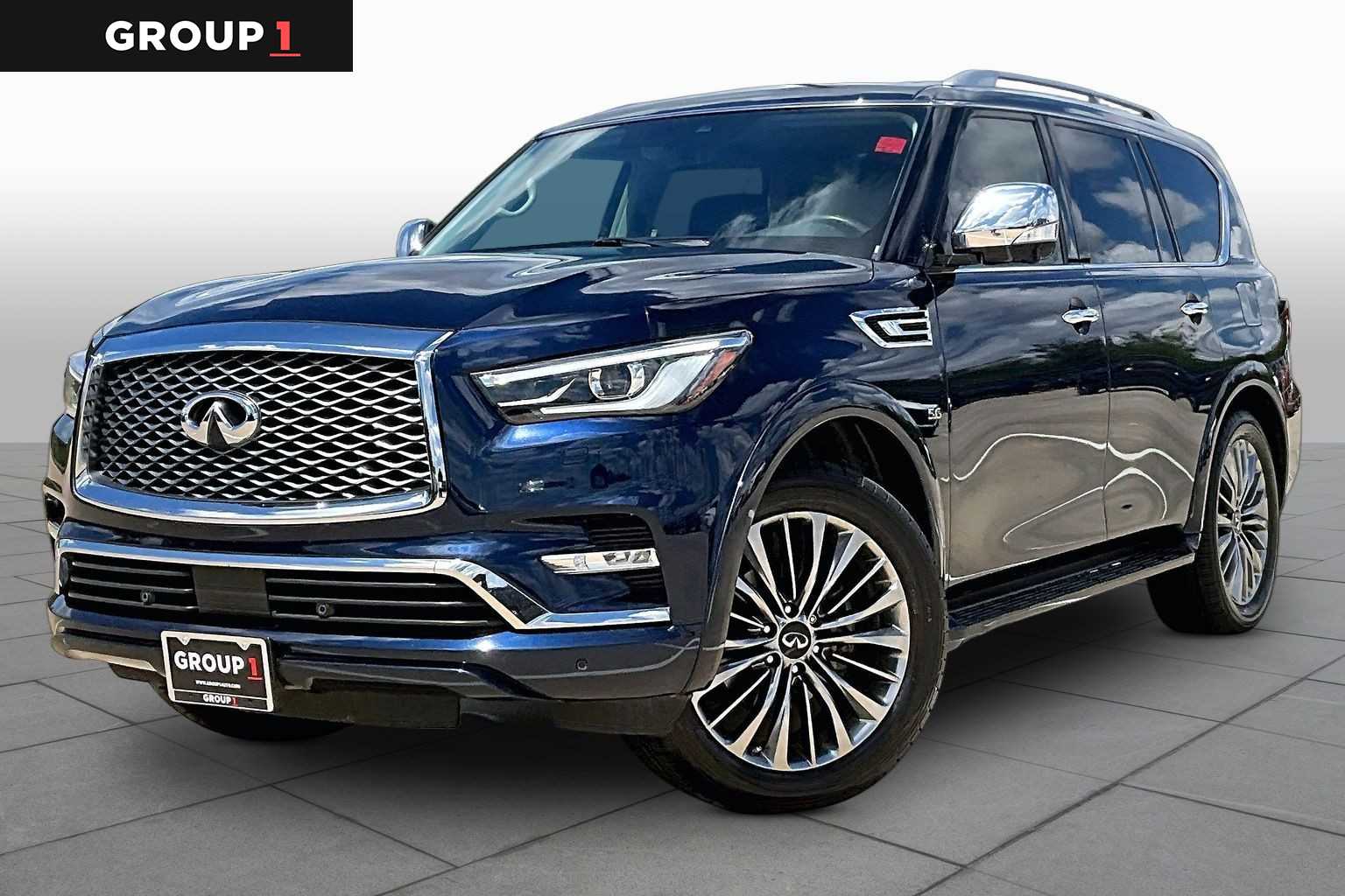 2019 INFINITI QX80 LUXE Hermosa Blue at HGreg Houston