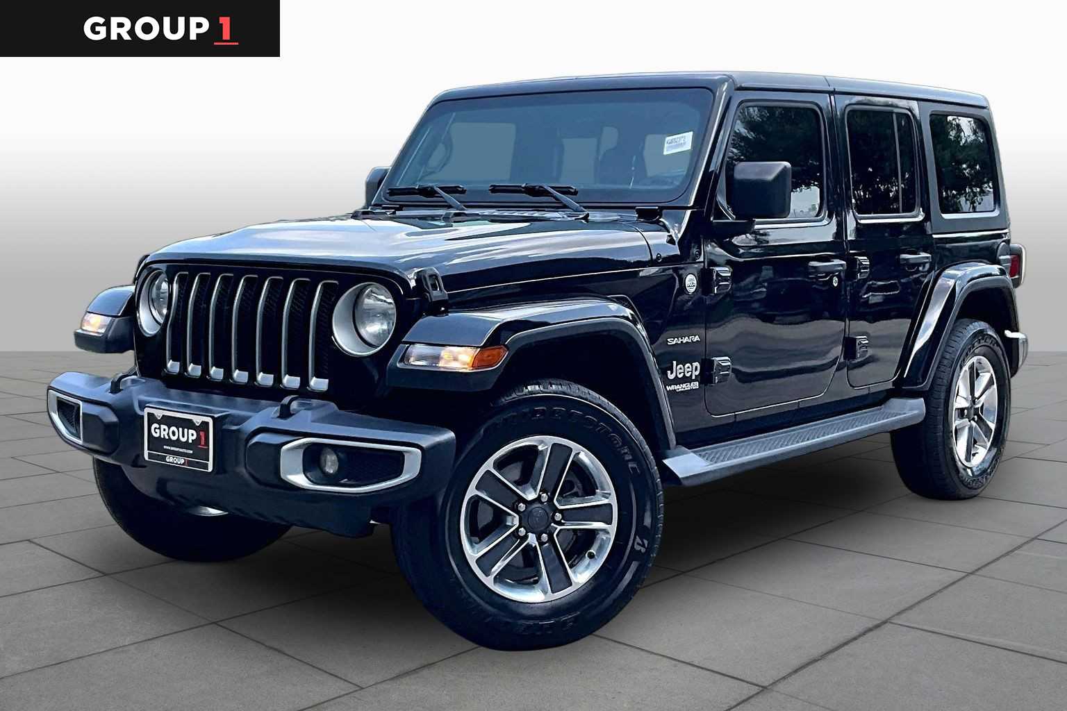 2019 Jeep Wrangler Unlimited Sahara Black Clearcoat at Group 1 Toyota Southwest