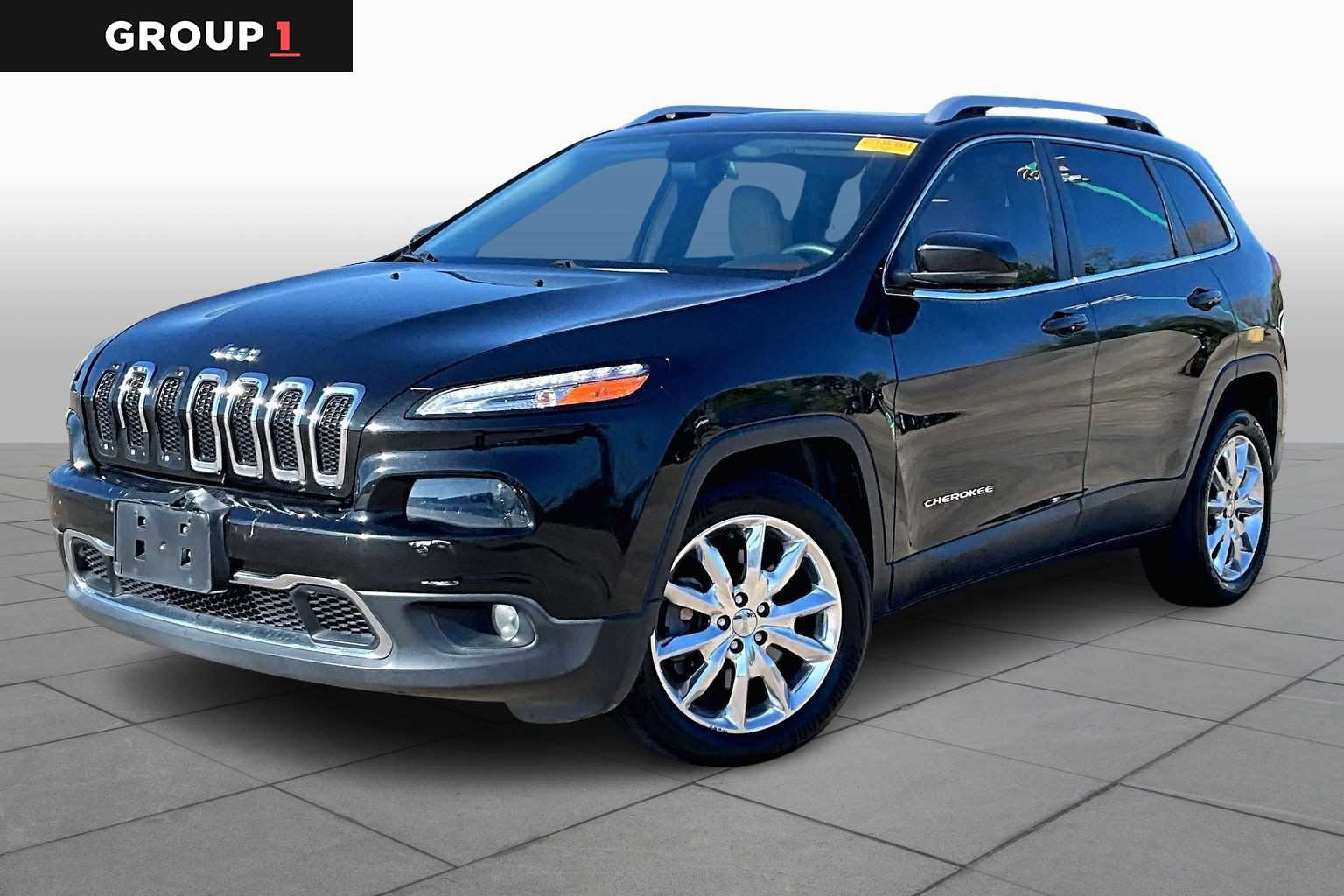 2015 Jeep Cherokee Limited Brilliant Black Crystal Pearlcoat at Friendly Ford Crosby
