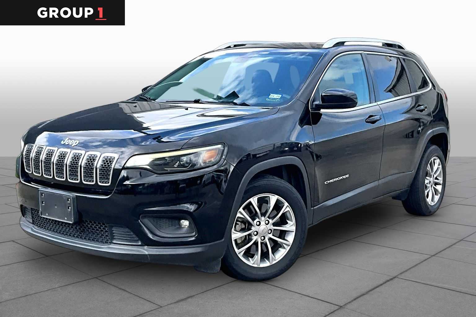 2019 Jeep Cherokee Latitude Plus Diamond Black Crystal Pearlcoat at AutoNation USA Katy