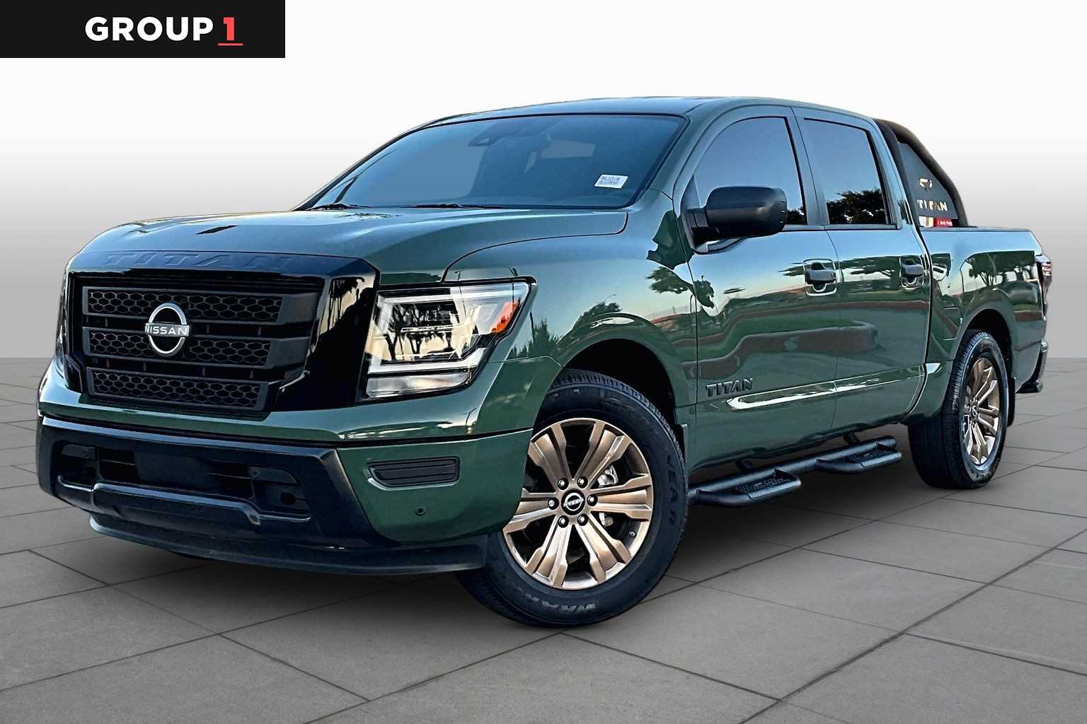 Tactical Green Metallic 2024 Nissan Titan Pickup Truck 4X2 9-Speed Automatic