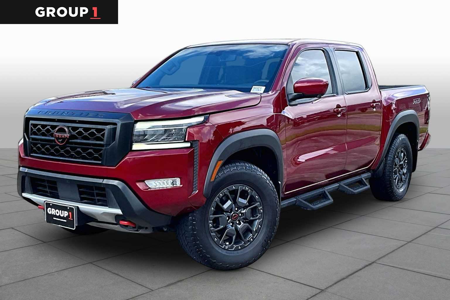 2024 Nissan Frontier PRO-4X Cardinal Red Metallic Tricoat at AutoNation Toyota Gulf Fwy