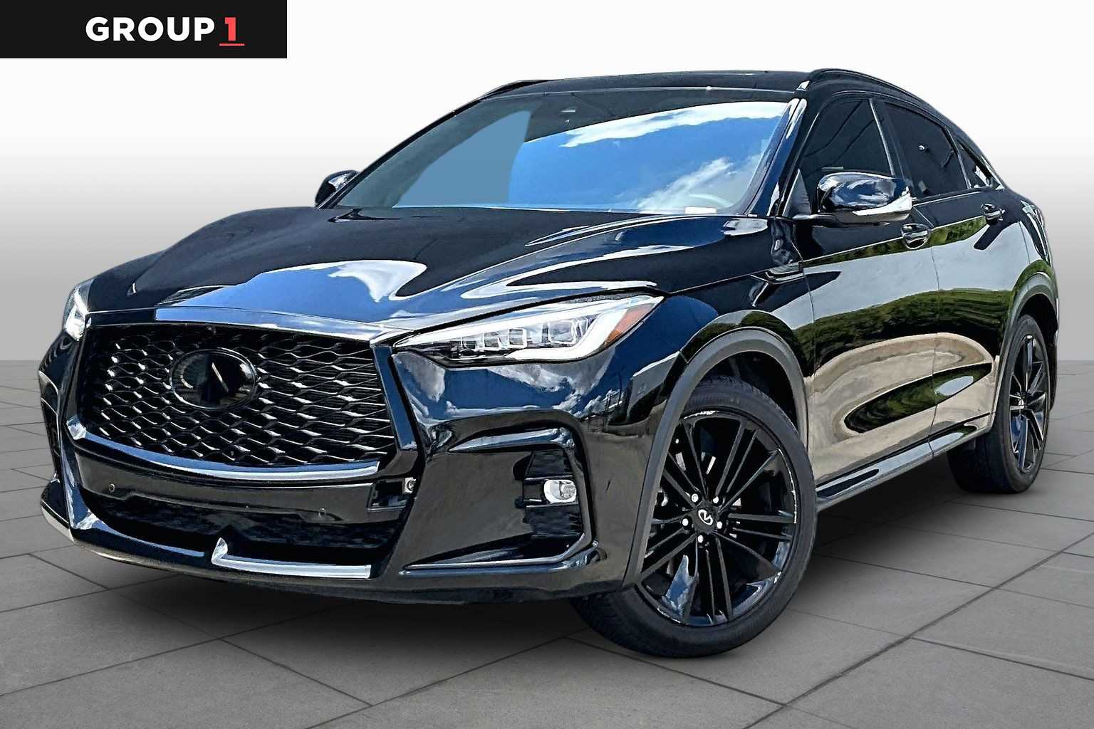 2023 INFINITI QX55 ESSENTIAL Black Obsidian at Tomball Ford