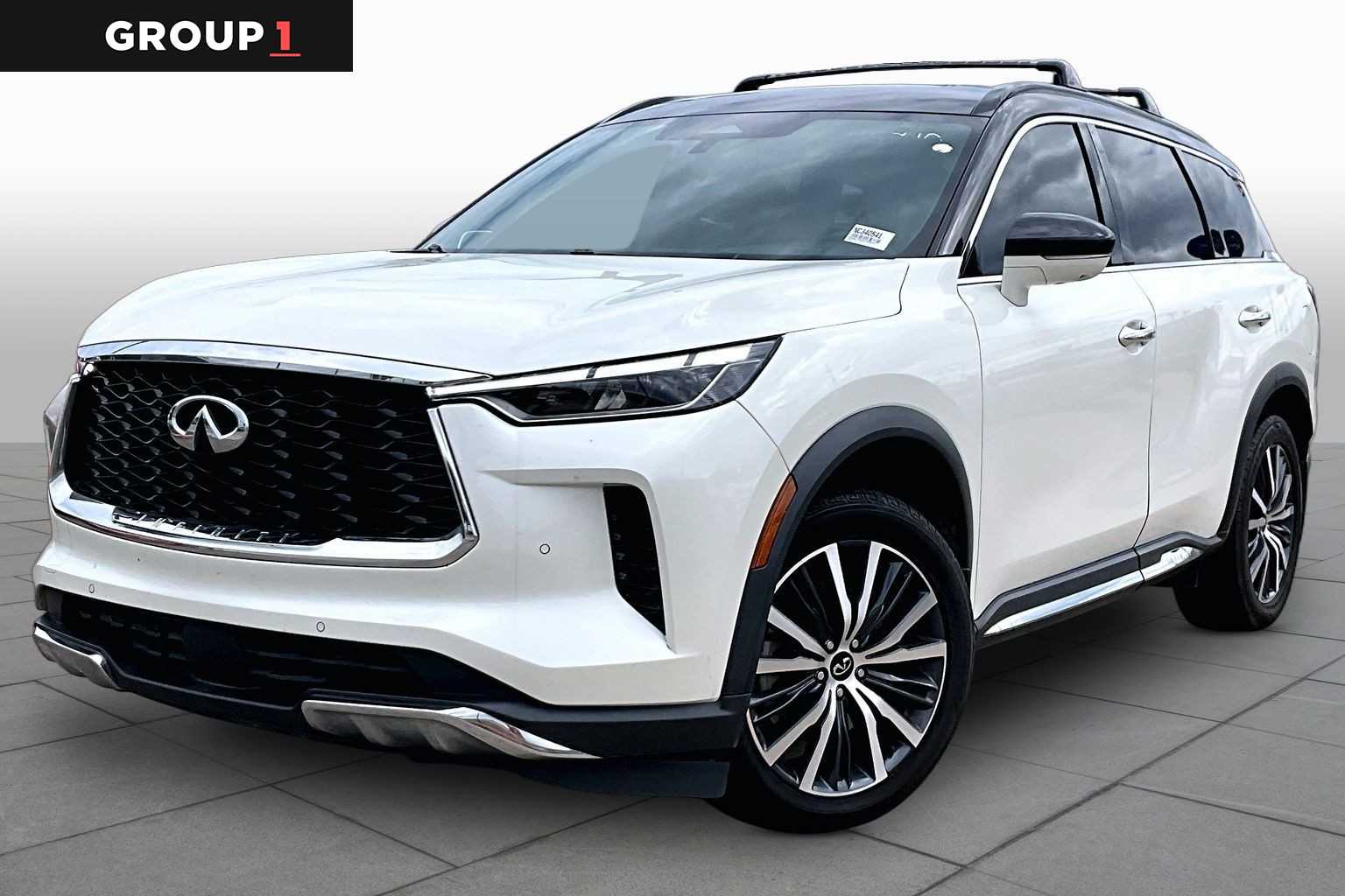 2022 INFINITI QX60 AUTOGRAPH Majestic White/Black Obsidian at Sterling McCall Nissan