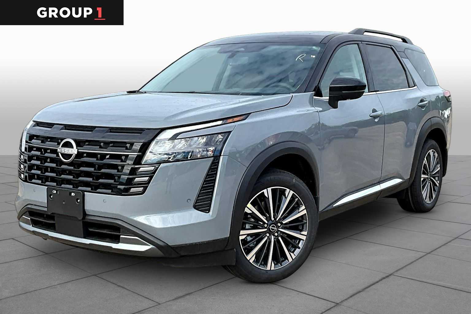 2026 Nissan Pathfinder Platinum Boulder Gray Pearl/Super Black at Sterling McCall Nissan