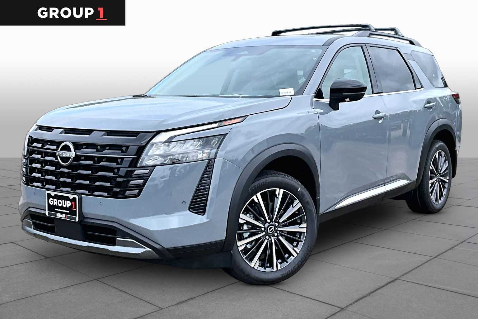 2026 Nissan Pathfinder Platinum Boulder Gray Pearl at Sterling McCall Nissan