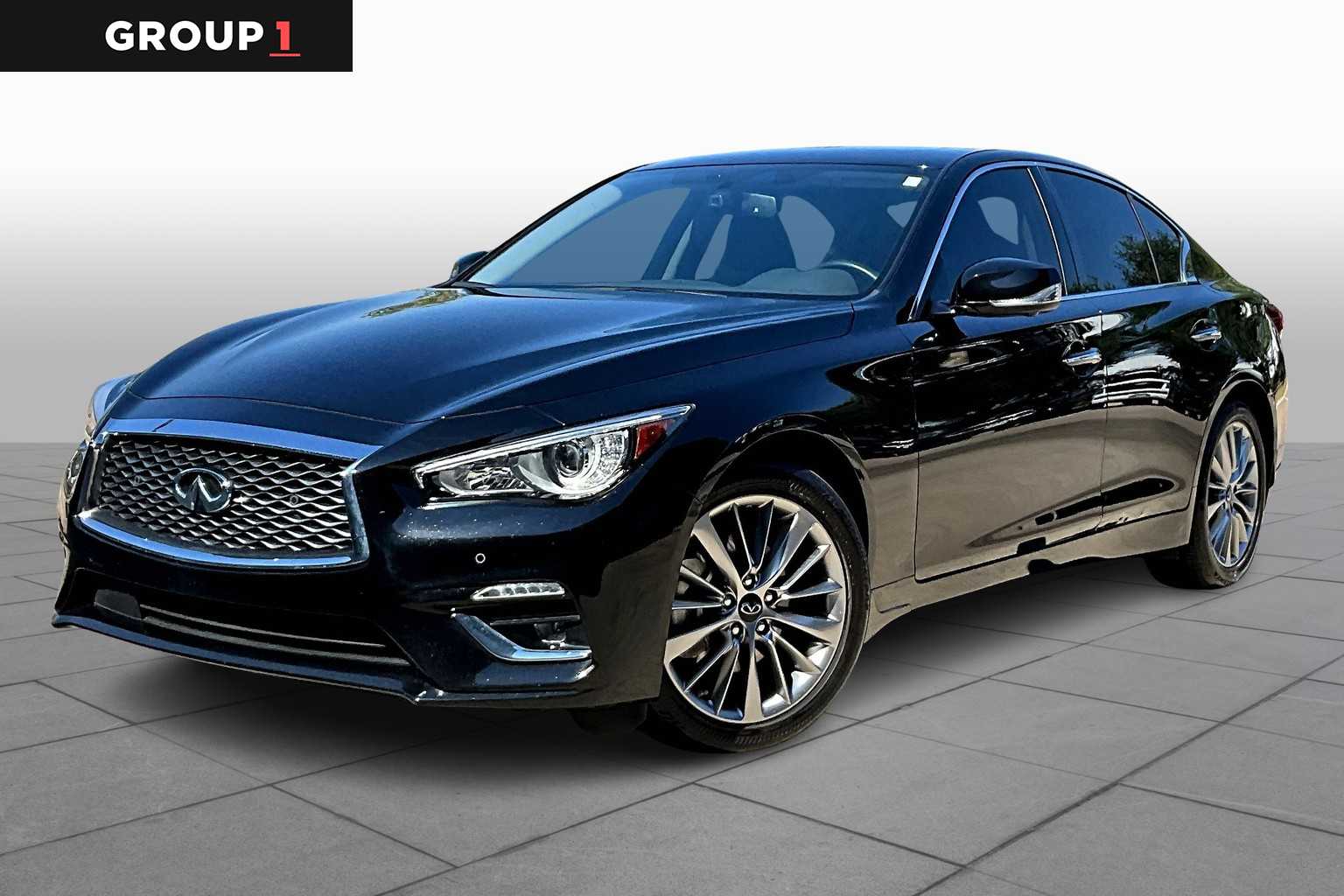 2024 INFINITI Q50 LUXE Black Obsidian at BMW of West Houston