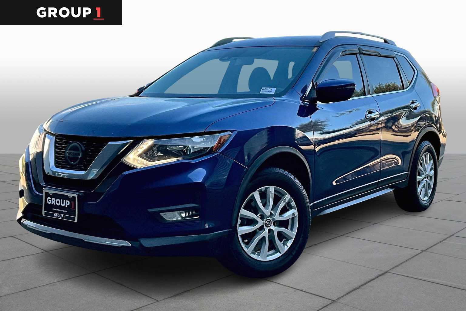 2019 Nissan Rogue SV Caspian Blue Metallic at Texan GMC Buick