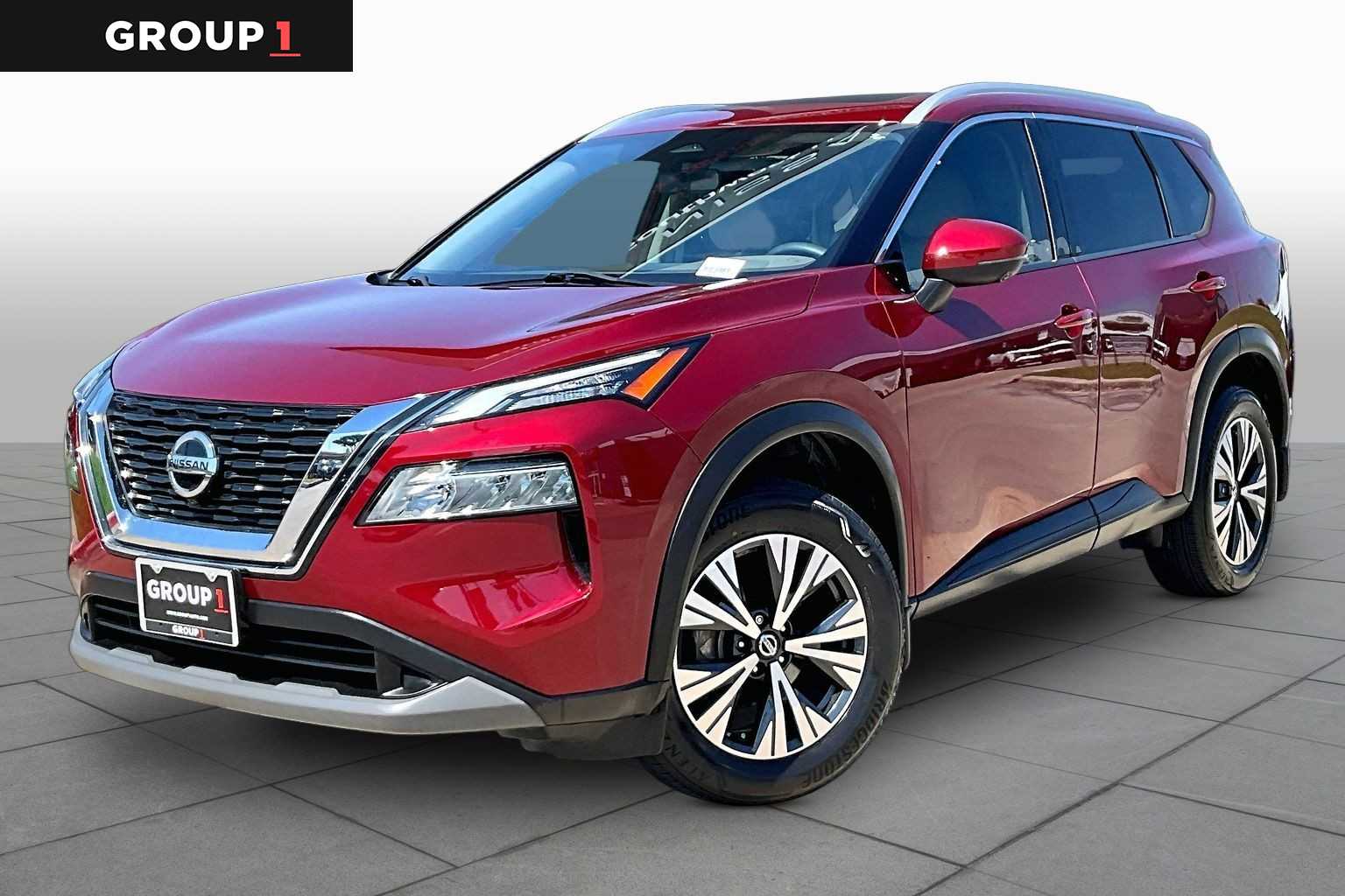 2021 Nissan Rogue SV Scarlet Ember Tintcoat at Tomball Chrysler Dodge Jeep Ram