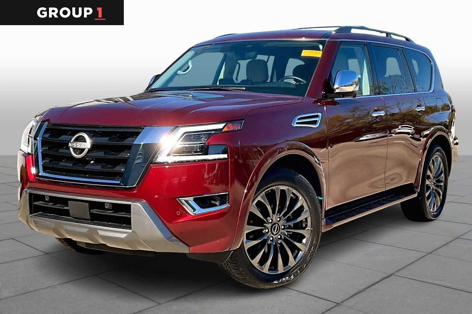 2024 Nissan Armada Platinum Coulis Red Pearl at AutoNation Toyota Gulf Fwy