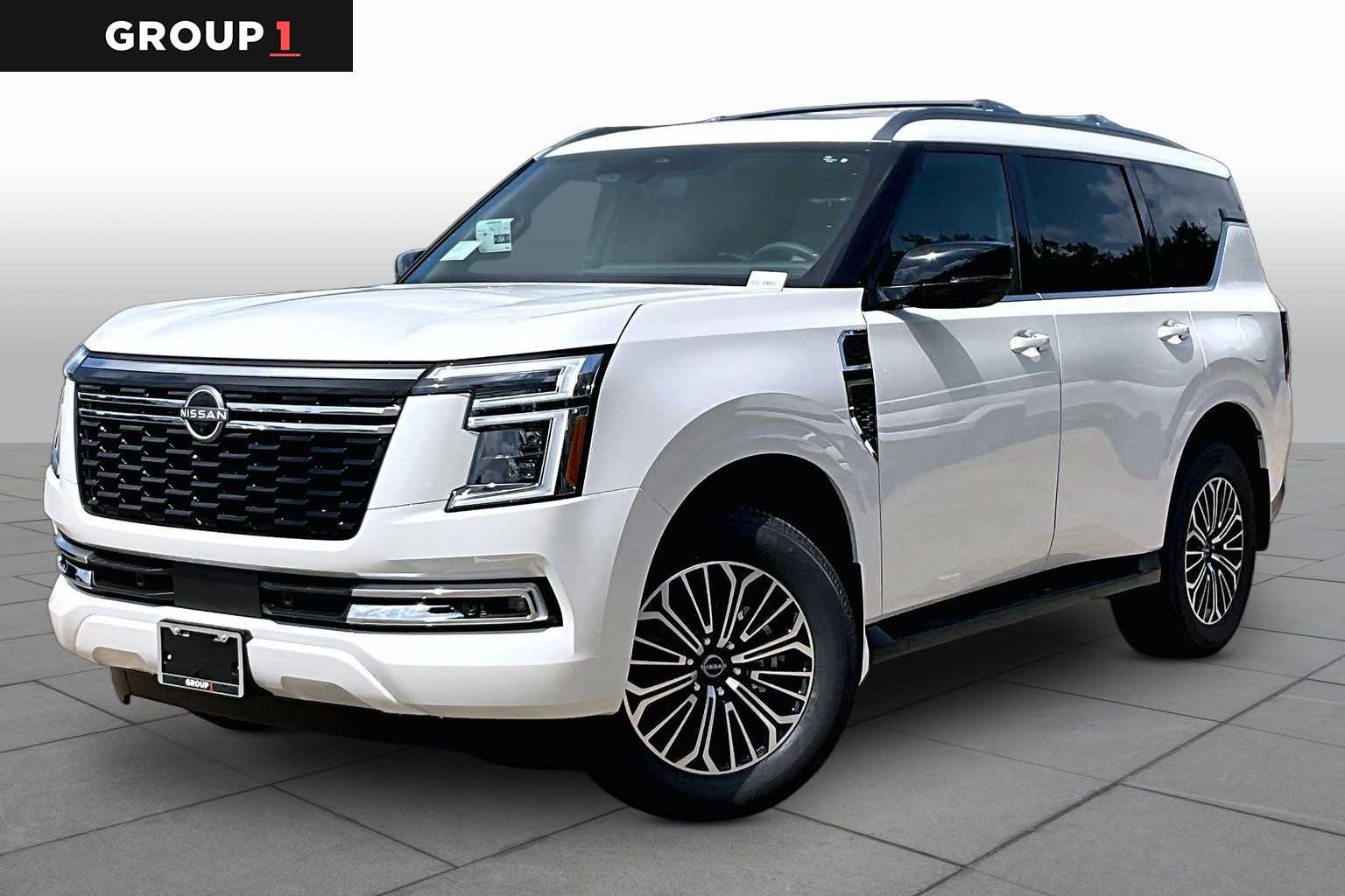 2026 Nissan Armada Platinum Aspen White Tricoat at Sterling McCall Nissan