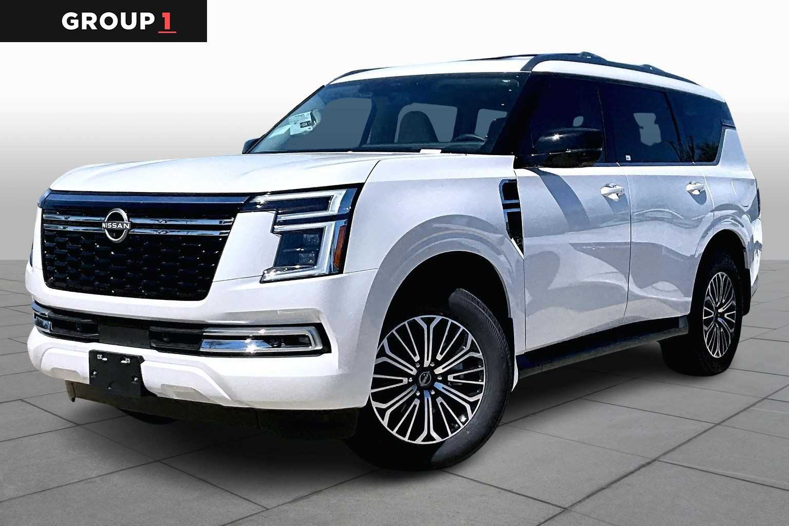 2026 Nissan Armada Platinum Aspen White Tricoat at Sterling McCall Nissan
