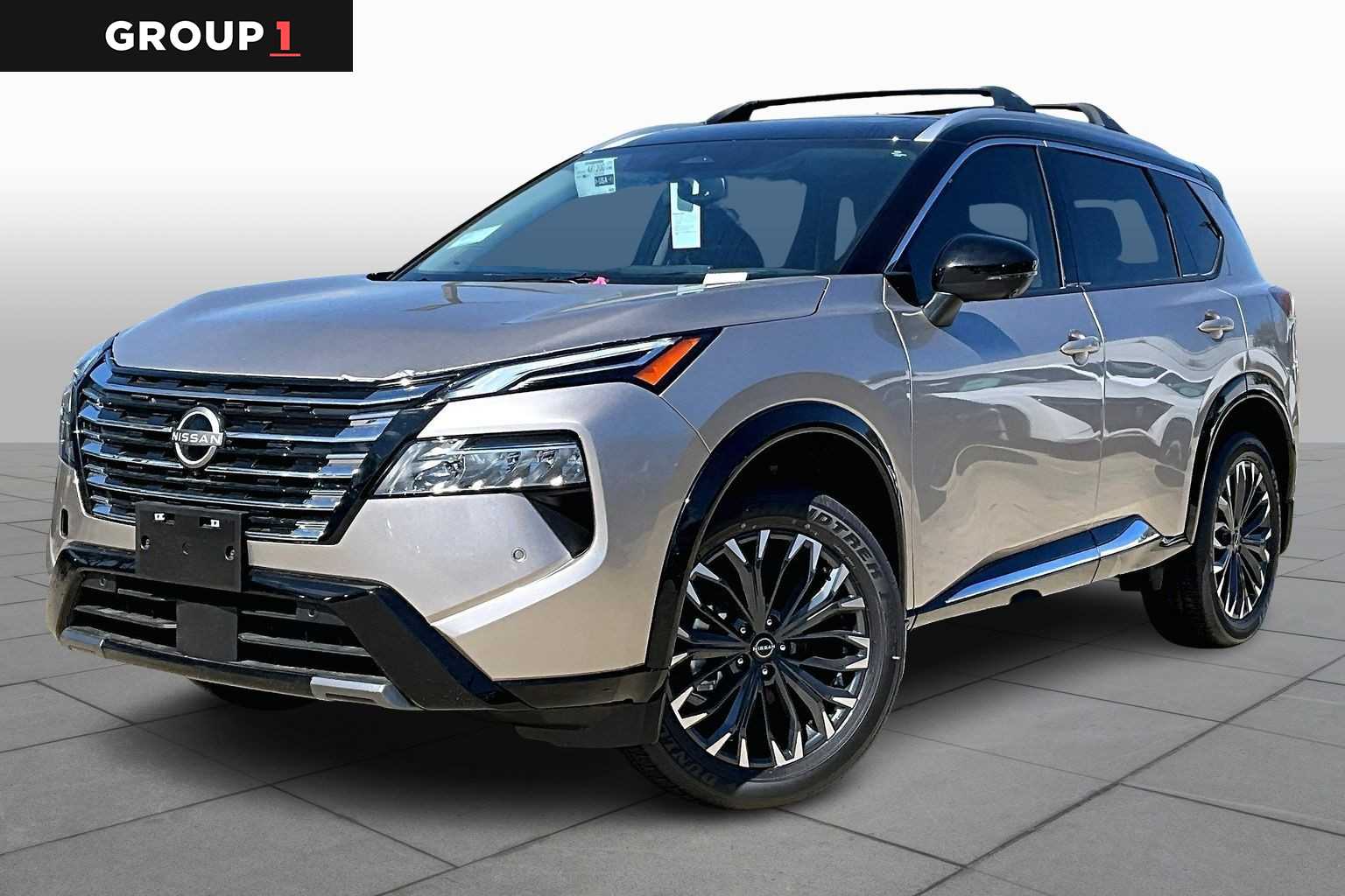 2026 Nissan Rogue Platinum Champagne Silver Metallic/Super Black at Sterling McCall Nissan