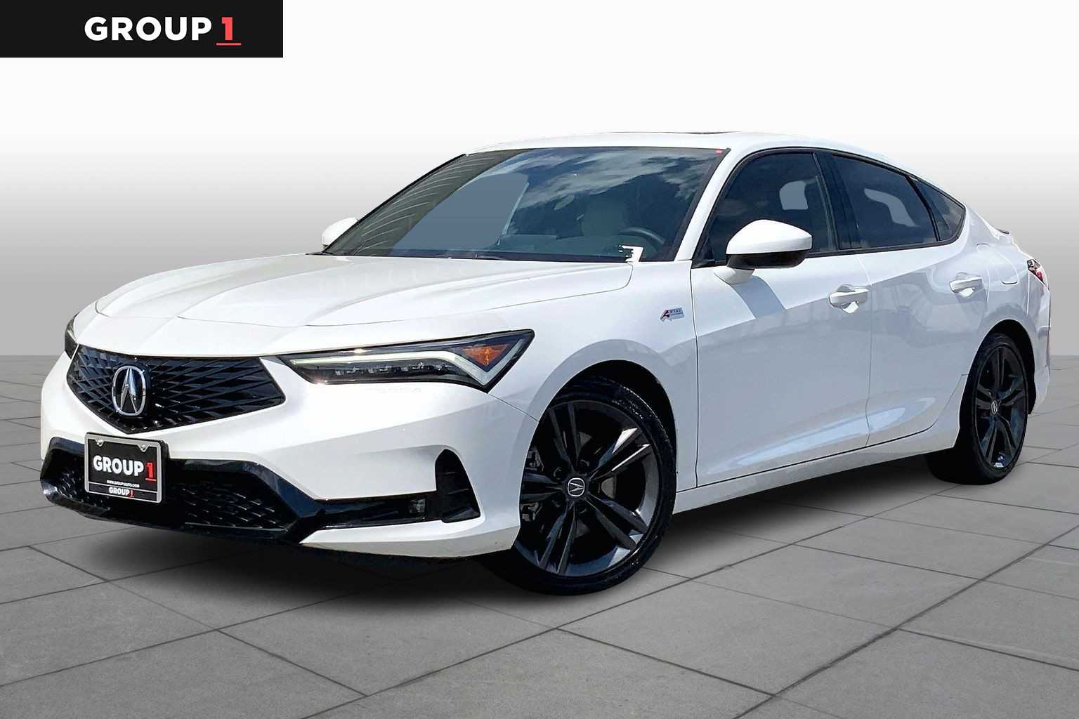 Platinum White Pearl 2023 Acura Integra FWD with A-SPEC Package Sedan Front-Wheel Drive Continuously Variable Transmission