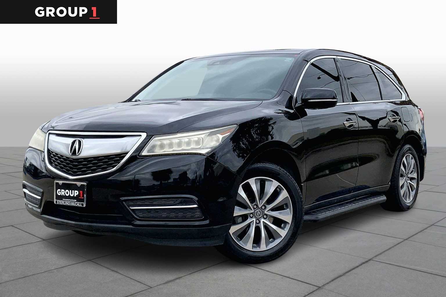 2016 Acura MDX w/Tech Crystal Black Pearl at Sterling McCall Nissan