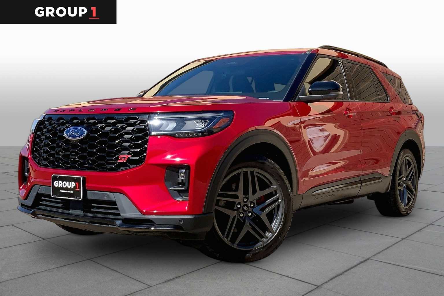 Rapid Red Metallic Tinted Clearcoat 2025 Ford Explorer ST AWD SUV / Crossover All-Wheel Drive Automatic