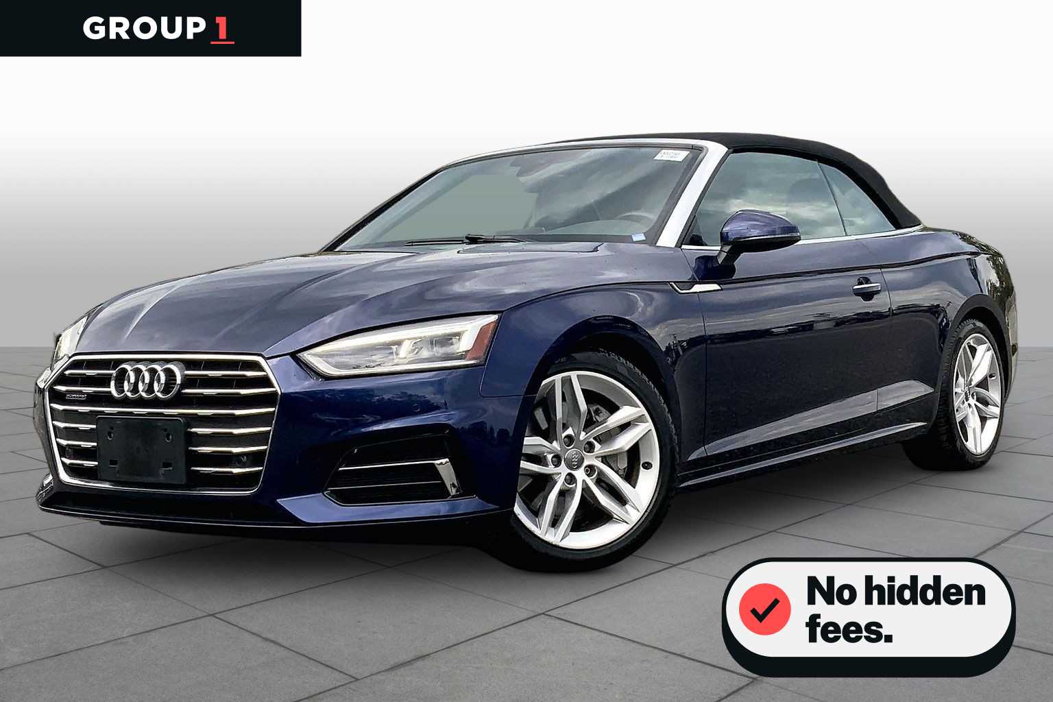 Navarra Blue Metallic/Black Roof 2019 Audi A5 Convertible All-Wheel Drive 7-Speed Automatic