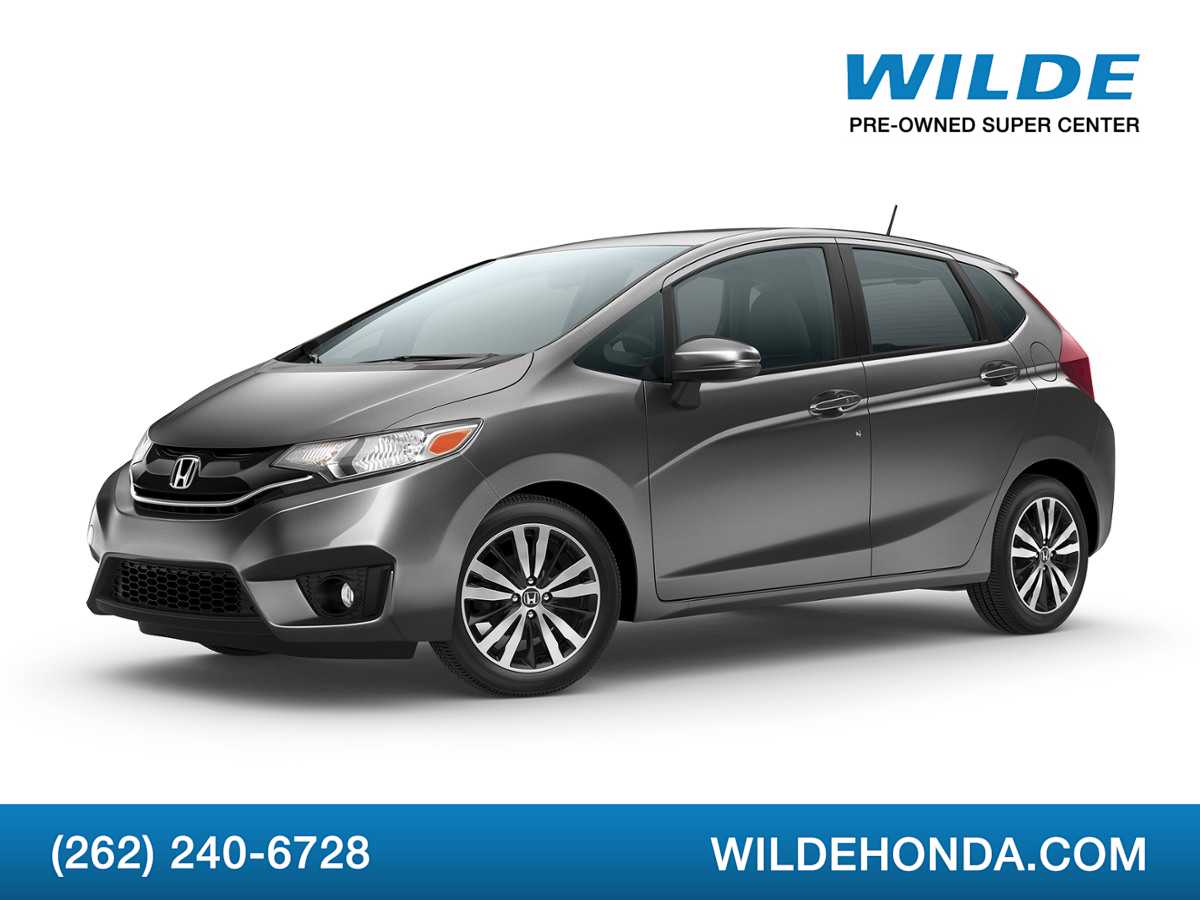 Blue 2015 Honda Fit Hatchback Continuously Variable Transmission