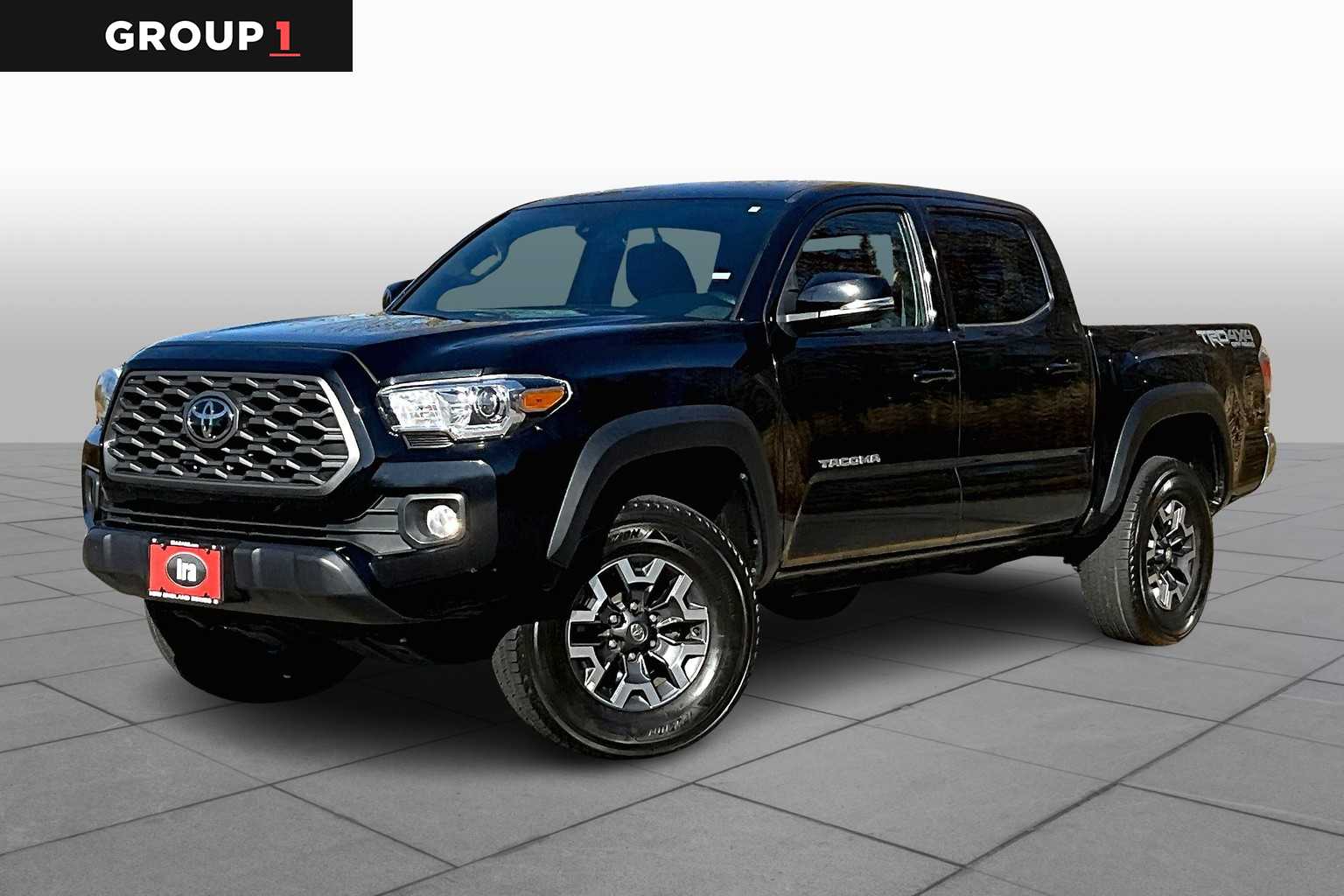 Midnight Black Metallic 2022 Toyota Tacoma TRD Off Road Double Cab 4WD Pickup Truck Four-Wheel Drive Manual