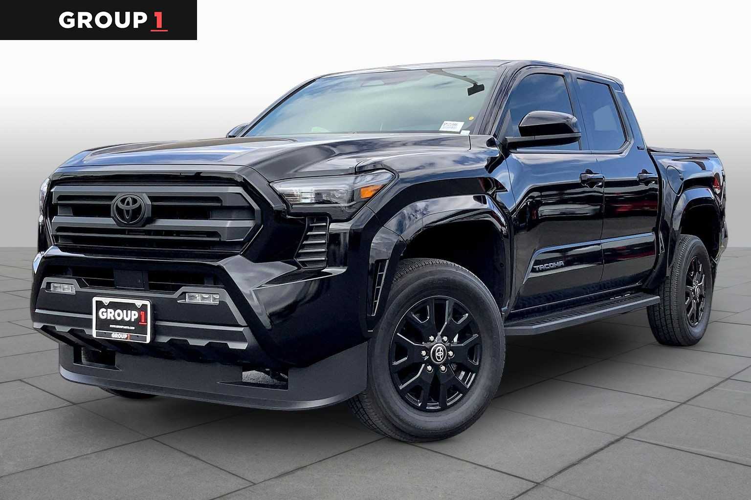 Black 2025 Toyota Tacoma SR5 Double Cab 4WD Pickup Truck Four-Wheel Drive Automatic