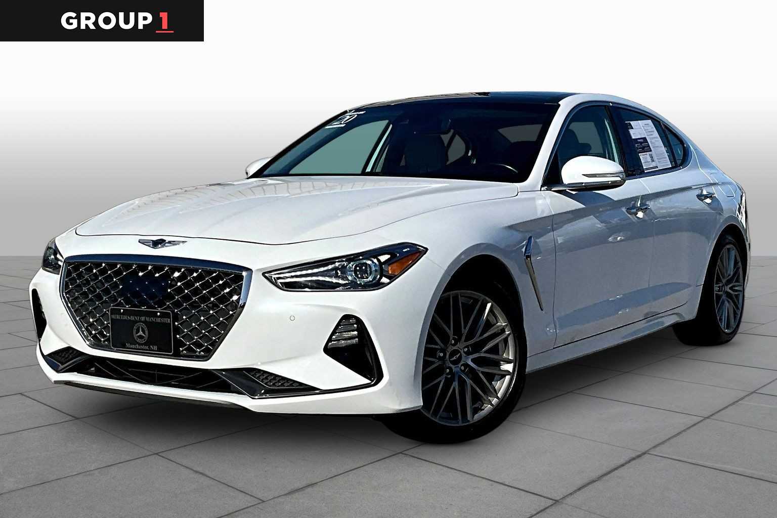 Uyuni White 2020 Genesis G70 2.0T RWD Sedan Rear-Wheel Drive Automatic