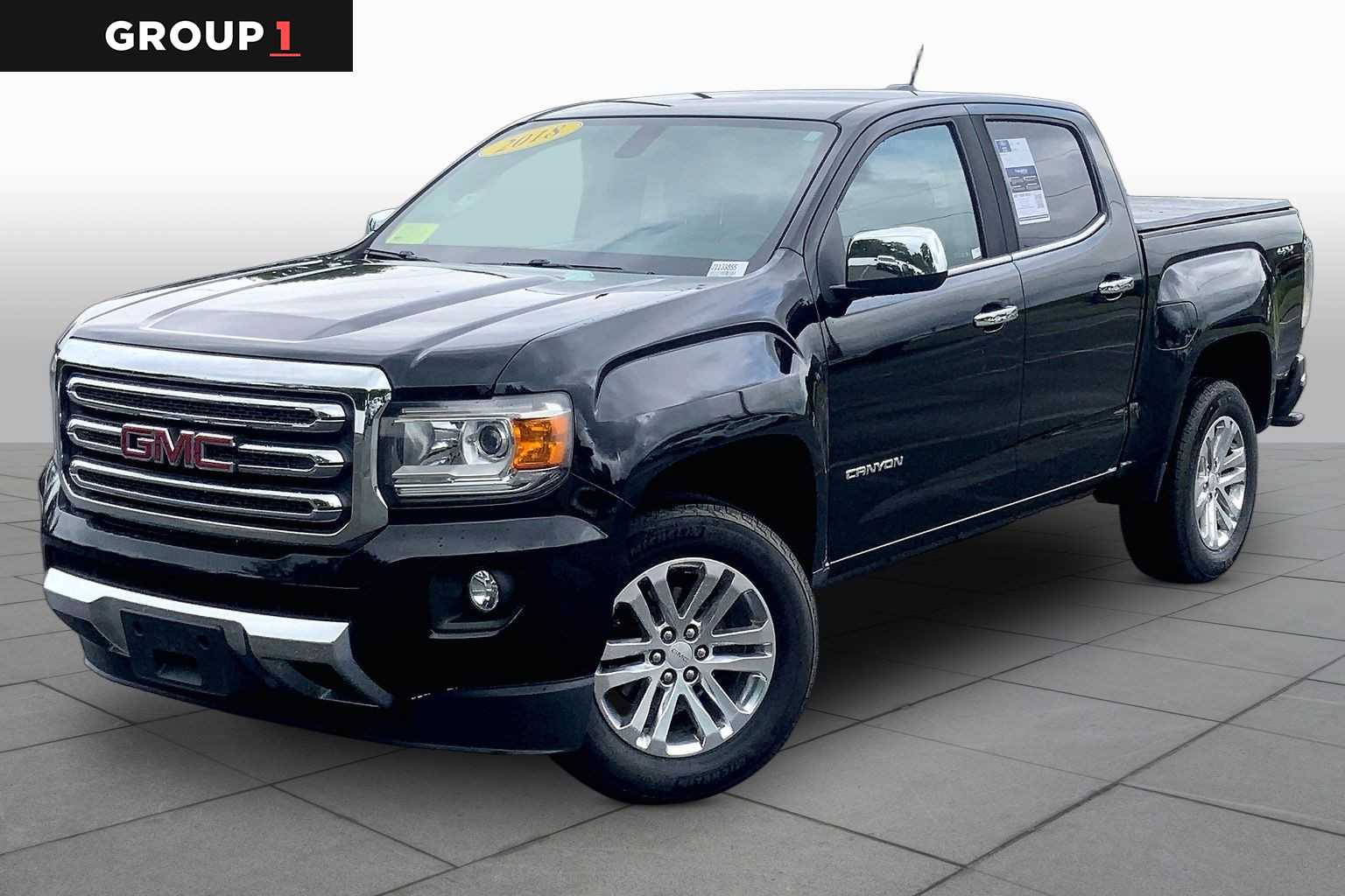 Onyx Black 2018 GMC Canyon Pickup Truck Four-Wheel Drive 8-Speed Automatic