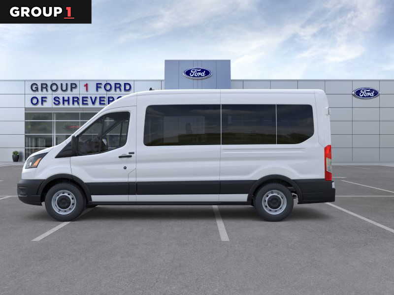 Oxford White 2025 Ford Transit Passenger 350 XL Medium Roof LB RWD Van Rear-Wheel Drive Automatic