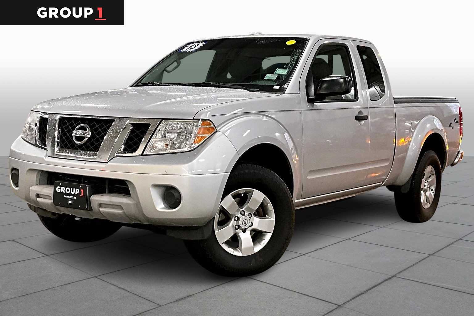 Brilliant Silver 2013 Nissan Frontier SV V6 King Cab 4WD Pickup Truck Four-Wheel Drive Automatic
